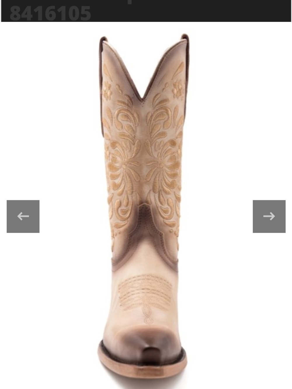 NWT Leather Grace Natural Ferrini Boot